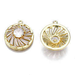 Латунные подвески с фианитами&nbsp;ZIRC-S069-006G