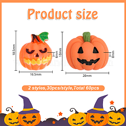 60шт 2 стиля непрозрачные кабошоны из смолы&nbsp;CRES-HY0001-09