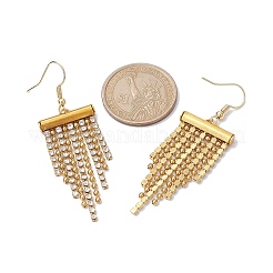 Boucles d'oreilles à pampilles et chaînes en strass&nbsp;EJEW-JE05474