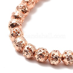 Гальванические бусины из натуральной лавы&nbsp;G-G984-08RG