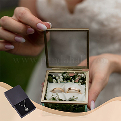 8 шт. квадратная бумажная шкатулка для хранения ювелирных изделий&nbsp;CON-DC0001-08A