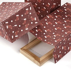 Sacs de bonbons en papier rectangle thème réveillon de noël&nbsp;CARB-G007-01D