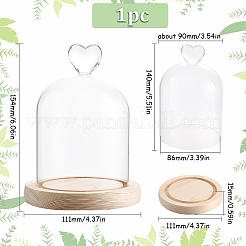 1 couvercle de dôme en verre&nbsp;AJEW-SC0002-61C