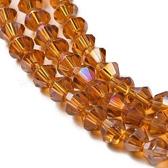 Прозрачные стеклянные бусины гальваническим пряди&nbsp;LS-EGLA-A039-T4mm-B28