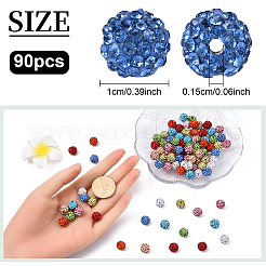 90 шт. 9 цвета проложить бусины для дискотечного шара&nbsp;RB-YW0001-23