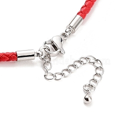 Realizzazione di braccialetti rotondi intrecciati in finta pelle&nbsp;BJEW-H610-01P