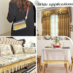 Кружевные ленты с кисточками из полиэстера&nbsp;DIY-WH0530-70B