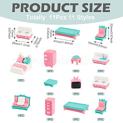 11 шт. 11 стиля пластиковой мебели мини модель&nbsp;AJEW-TA0002-80