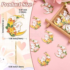 20шт 2 цвета сплава эмалевые подвески&nbsp;ENAM-CJ0003-84