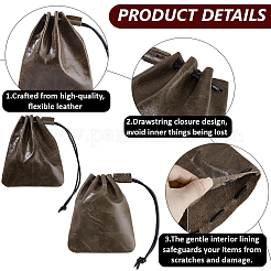 2 pochette de rangement pour bijoux et cosmétiques en cuir de vachette&nbsp;ABAG-BBC0001-37