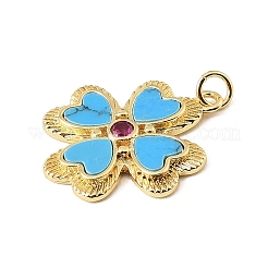 Colgantes de circonita cúbica rojo violeta medio micro pavé de latón&nbsp;CU-CBA9CBD-07G