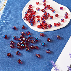 80 шт. стеклянные бусины с полурадужным покрытием&nbsp;EGLA-TA0013-04B