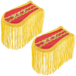 1 paio di spalline vintage con nappe in poliestere&nbsp;AJEW-CN0007-73B