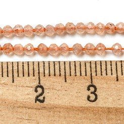 Natürliche sunstone Perlen Stränge&nbsp;X-G-K182-2mm-13A