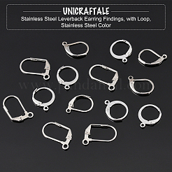 60 paio di orecchini a leva in acciaio inossidabile 304 stile 3&nbsp;STAS-UN0029-65