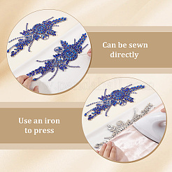 Corsages décoratifs en résine et strass en forme de fleur pour accessoires vestimentaires&nbsp;PATC-WH0021-064D
