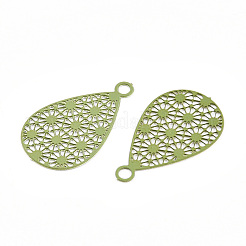 Pendentifs en filigrane d'acier inoxydable 430 peints par pulvérisation&nbsp;STAS-WH0047-78K