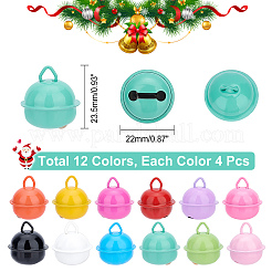 48 шт. 12-х цветные железные подвески-колокольчики&nbsp;IFIN-NB0001-43