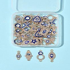 36 шт. 18 стиля сплава синие эмалевые соединительные подвески&nbsp;ENAM-FS0002-97