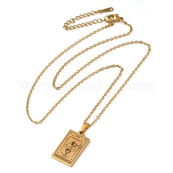 Colliers pendentifs en acier inoxydable 304 sur le thème du tarot pour femmes&nbsp;STAS-S128-02N