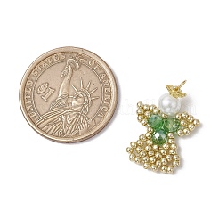 Подвески-ангелы из стеклянных бисеров&nbsp;PALLOY-MZ00652-04