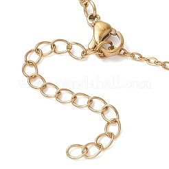 Женское ожерелье-цепочка с подвеской в форме сердца из натурального розового кварца 304 из нержавеющей стали&nbsp;NJEW-JN05796-02