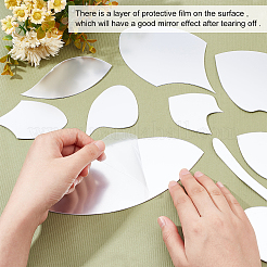 Наклейки с зеркальной стенкой&nbsp;DIY-WH0282-26B