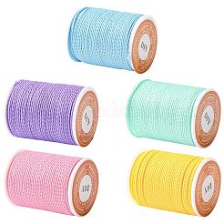 5 rouleau de cordon rond en polyester ciré 5 couleurs&nbsp;YC-FS0001-02A