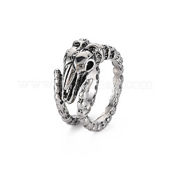 Anello polsino aperto con teschio&nbsp;RJEW-S038-242