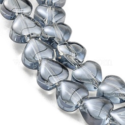 Нити прозрачных стеклянных бусин с жемчужным блеском&nbsp;EGLA-G037-09A-PL01