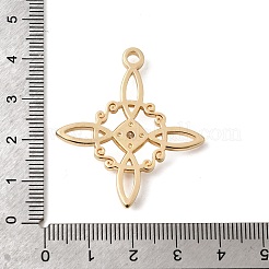 Messingpflaster klare Zirkonia Anhänger&nbsp;ZIRC-L106-04G-02