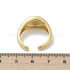 Регулируемые манжеты-кольца из латуни с микропаве из кубического циркония для женщин&nbsp;RJEW-C129-06G