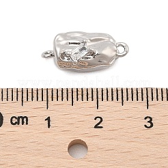 Fermoirs en laiton micro pavé de zircone cubique transparente&nbsp;KK-C075-15P