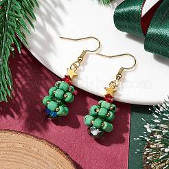 Болтающие серьги из стекла&nbsp;EJEW-TA00440-02