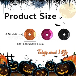 150 г 3 цвета пластиковые бусины с пайетками&nbsp;PVC-YW0001-02