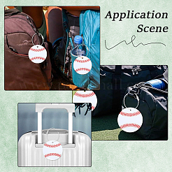 12 Stück PVC-Baseball-Gepäckanhänger&nbsp;AJEW-SP0004-23A