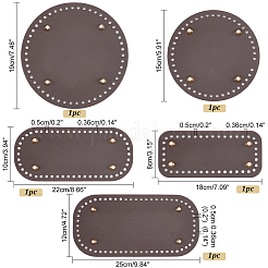5 stücke 5 stil rechteck & flach rund & oval pu leder stricken häkeln taschen nagel boden shaper pad&nbsp;DIY-PH0013-87A