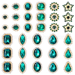 100 шт. пришивные стразы в форме капли/сердца/звезды&nbsp;GACR-TA0001-07C