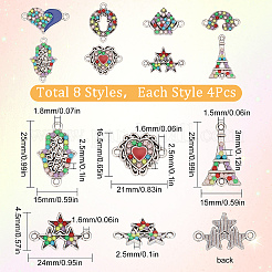 Соединители из сплава с античным серебристым оттенком&nbsp;PALLOY-SC0003-11AS