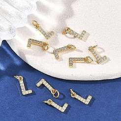 Pendentifs en laiton Shegrace avec micro-pavé de zircone cubique transparente&nbsp;XGRQ29051-394G-L