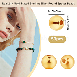 925 круглая бусина из стерлингового серебра&nbsp;STER-BBC0008-16C