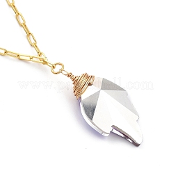 Colliers à pendentif strass en verre k9&nbsp;NJEW-JN03048