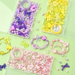 Наборы милых эластичных украшений из акрилового бисера своими руками&nbsp;DIY-YW0010-04A