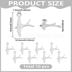 10 шт. подвески из нержавеющей стали 201&nbsp;STAS-LP0003-39