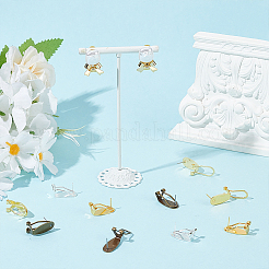 40 шт. 4-х цветная латунная фурнитура для сережек-гвоздиков&nbsp;KK-ME0002-67