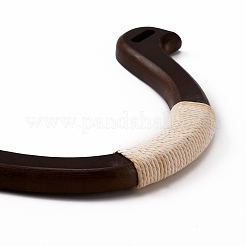 Taschengriffe aus geflochtenem Holz mit Jutekordel&nbsp;DIY-WH0304-279