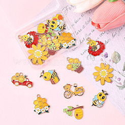 20pcs 10 styles de pendentifs en émail en alliage&nbsp;ENAM-SC0007-32