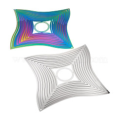 2 pz 2 colori 201 connettori/ciondoli in acciaio inossidabile&nbsp;STAS-TA0005-63