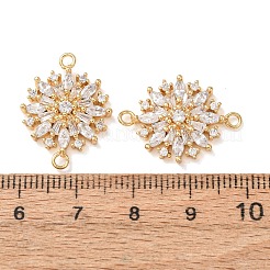 Ciondoli connettore in ottone con pavé di zirconi cubici trasparenti&nbsp;CU-CBA4579-05G-B