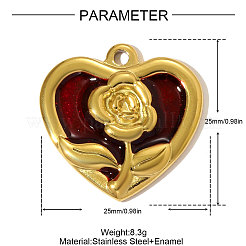 Подвески из нержавеющей стали 304 с эмалью&nbsp;STAS-OY005-28G